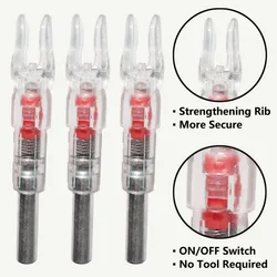 Automatically Luminous High Quality 3pcs Hunting Shooting Fit 6.2mm Arrow Shaft Lighted Bow LED Glowing Arrow Nock Tail
