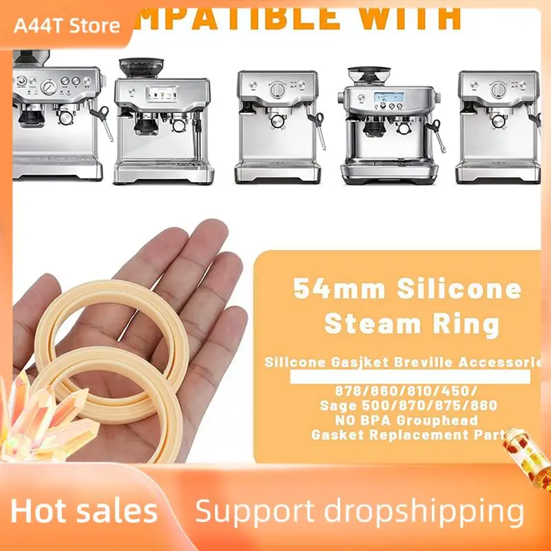 

A44T 54Mm Silicone Steam Ring, 18Pack Grouphead Gasket For Breville Espresso Machine 878/870/860/840/810/500/450/Sage 500/870