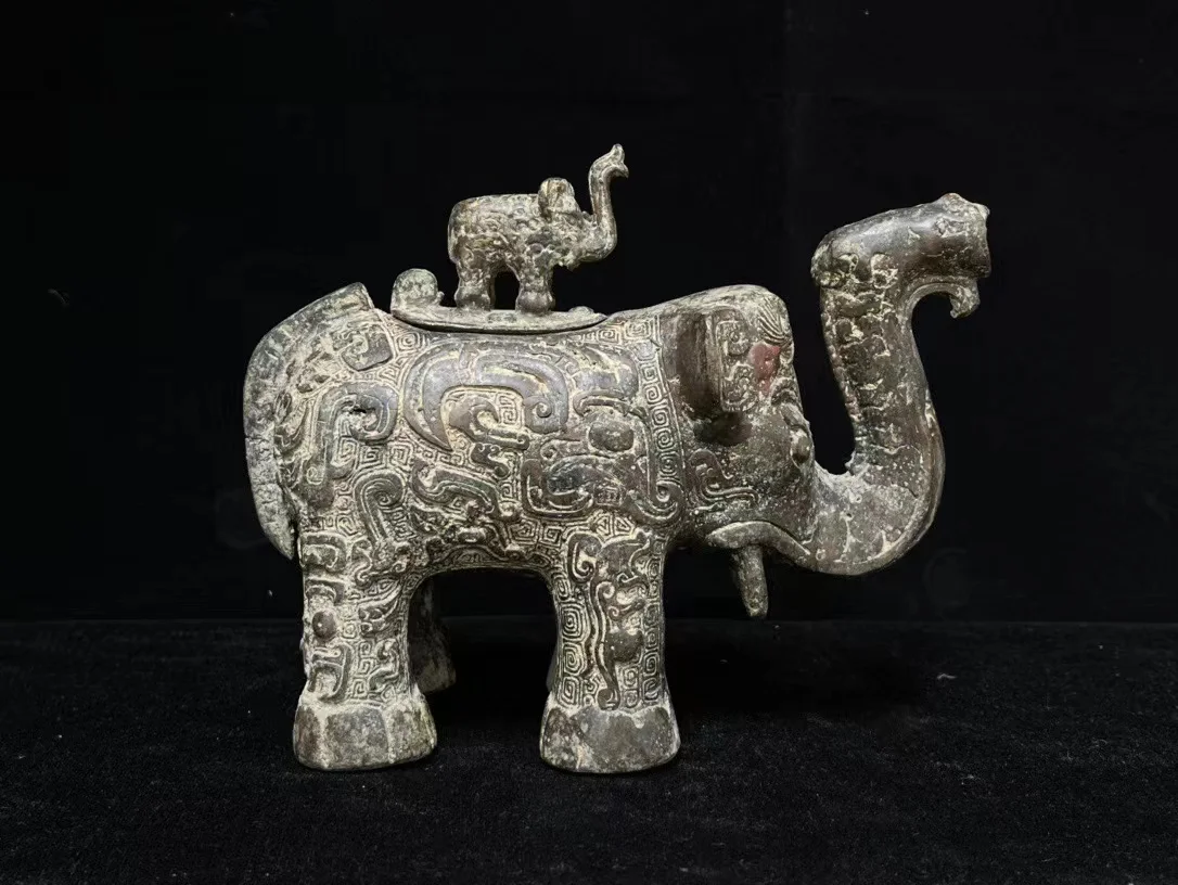 

Rare HanDyansty(25-186) Four dragon bronze elephants