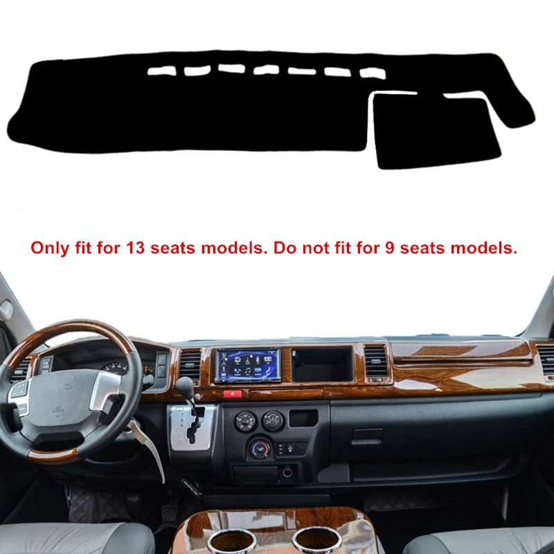 For Toyota Hiace RegiusAce Commuter 2004-2017 2018 Dashboard Cover Dashmat Dash Mat Instrument Sun Shade Carpet Auto Accessories 3