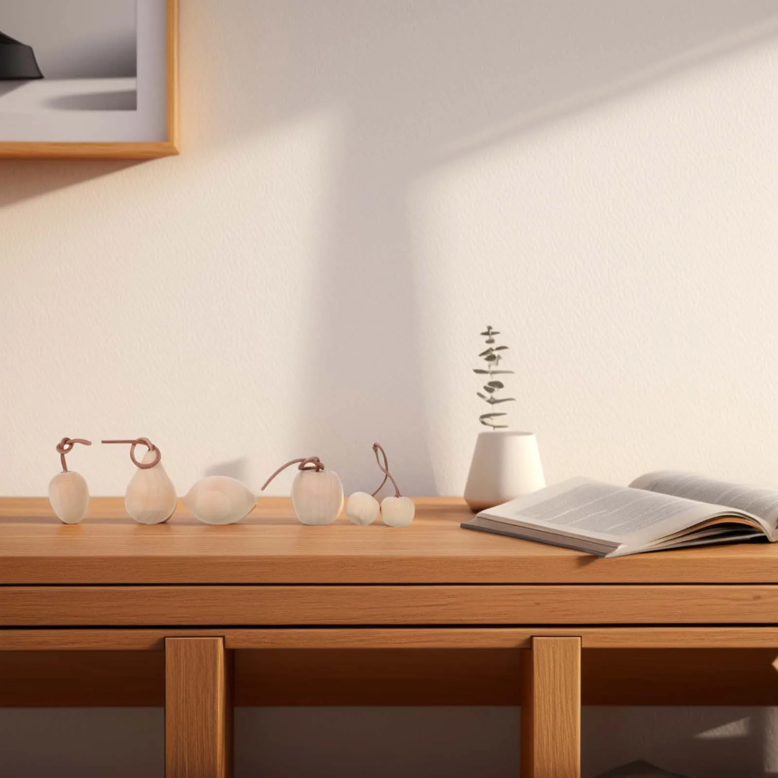 

5Pcs Wooden Fruit Crafts DIY Unfinished Wood Fruit Decorations Creative Painting Ornaments for Room Table Art DIY Fruits