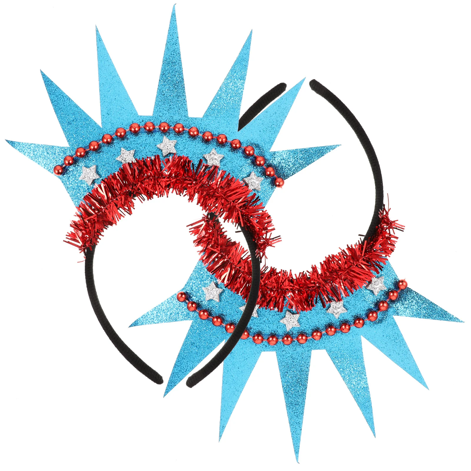 

2 шт., головной убор с короной, материал премиум-класса, вечерние волосы на День независимости, креативные аксессуары, привлекательный головной убор, вечерние обручи для волос