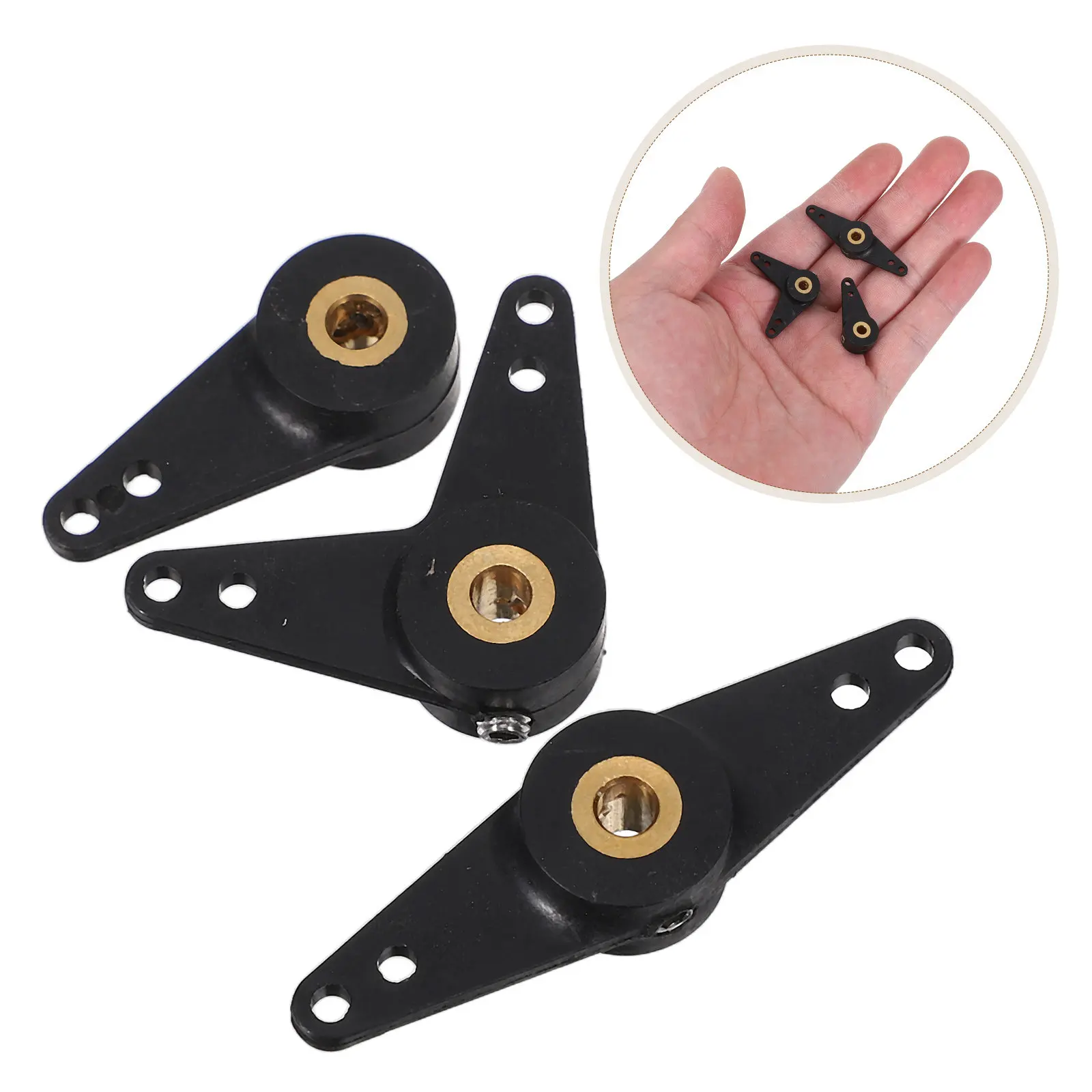 

3Pcs Rc Boat Rudder Arm Set Nylon Steering Linkage Heavy Duty Copper Core Shaft Adapter Precision Control Horn Marine Rudder