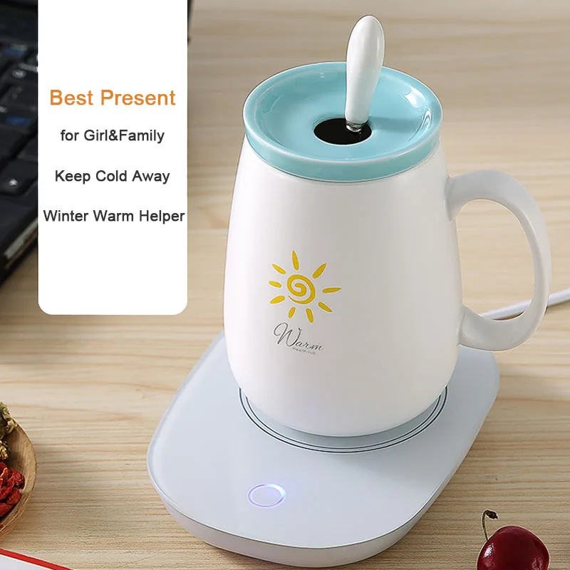 Smart Koffie Mok Warmer Cup Voor Office Home Constante Temperatuur Plaat Voor Melk Water Cacao Soep Beste Cadeau Idee Voor meisje Familie