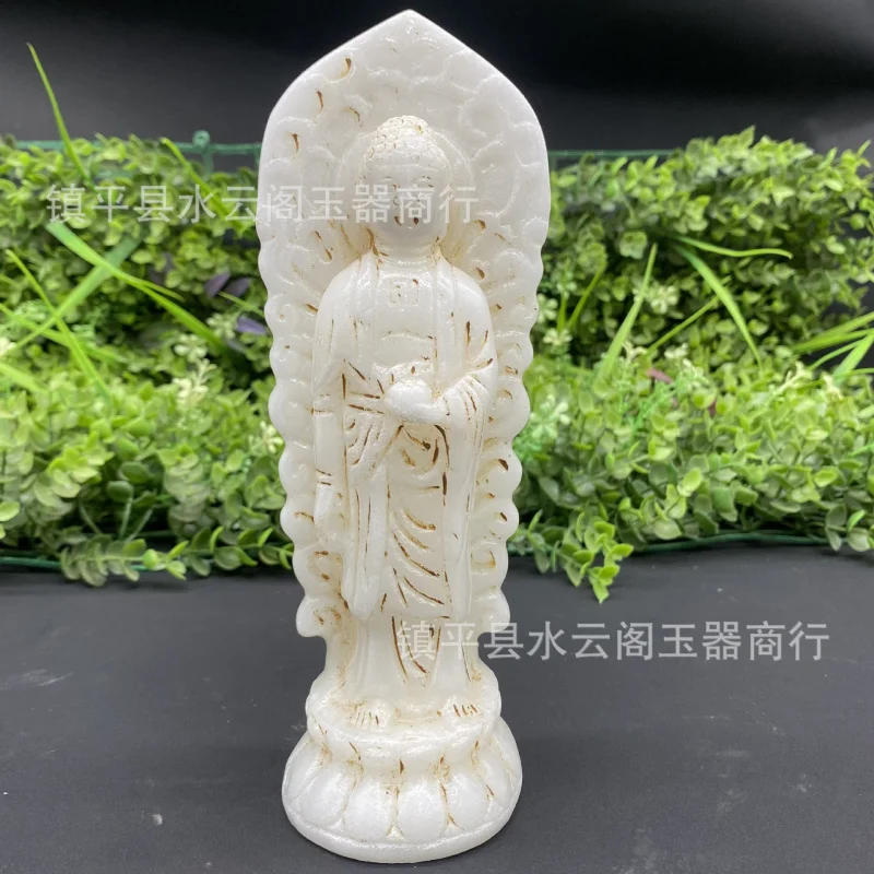 

Wholesale White Marble Guanyin Bodhisattva Buddha Statue Ornament Guanyin Jade Buddha Statue Living Room Office Desk Decoration