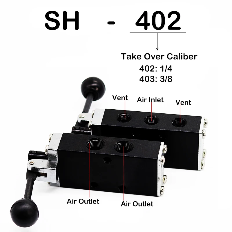 SH-402 SH-403 Two-Position Five-Way Reversing Valve Manual Reset Hand Valve Manual Control Valve Manual Valve