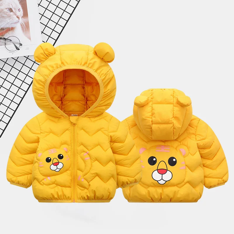 Toddler Fleece Jacket Casual Fleece Cartoon Animals Jacket Long Sleeve Toddler Kids Warm Puffer Jacketss