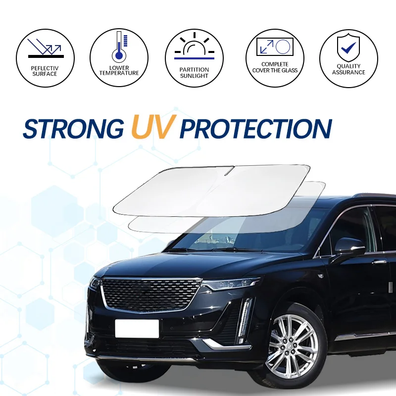 

Windshield Sun Shade For Cadillac XT6 Sunshade Sun Visor Protector Foldable Blocks UV Rays Keep Your Car Cooler