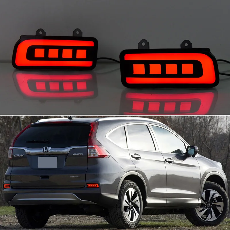 Car Accessories  Rear Bumper Light  For Honda CR-V CRV 2015 2016 3-in-1 Functions Auto Signal Indicator Led Reflector Brake Lamp