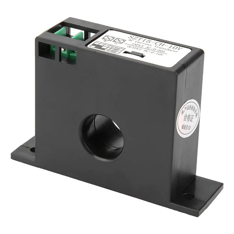 -Transductor de corriente MEOF, sensores de corriente de circuito cerrado, Inductor mutuo de corriente CA 0-50A Todc 0-10V, relé de detección de SZT15-CH-10V