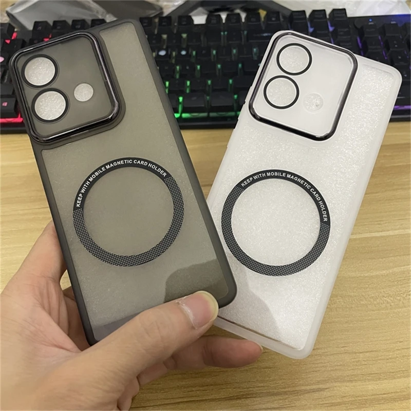 Magnetic Case For Motorola Edge 40 Neo Case Soft Silicone Clear For MagSafe Cover For Moto Edge40 Neo 5G Camera Protection Shell