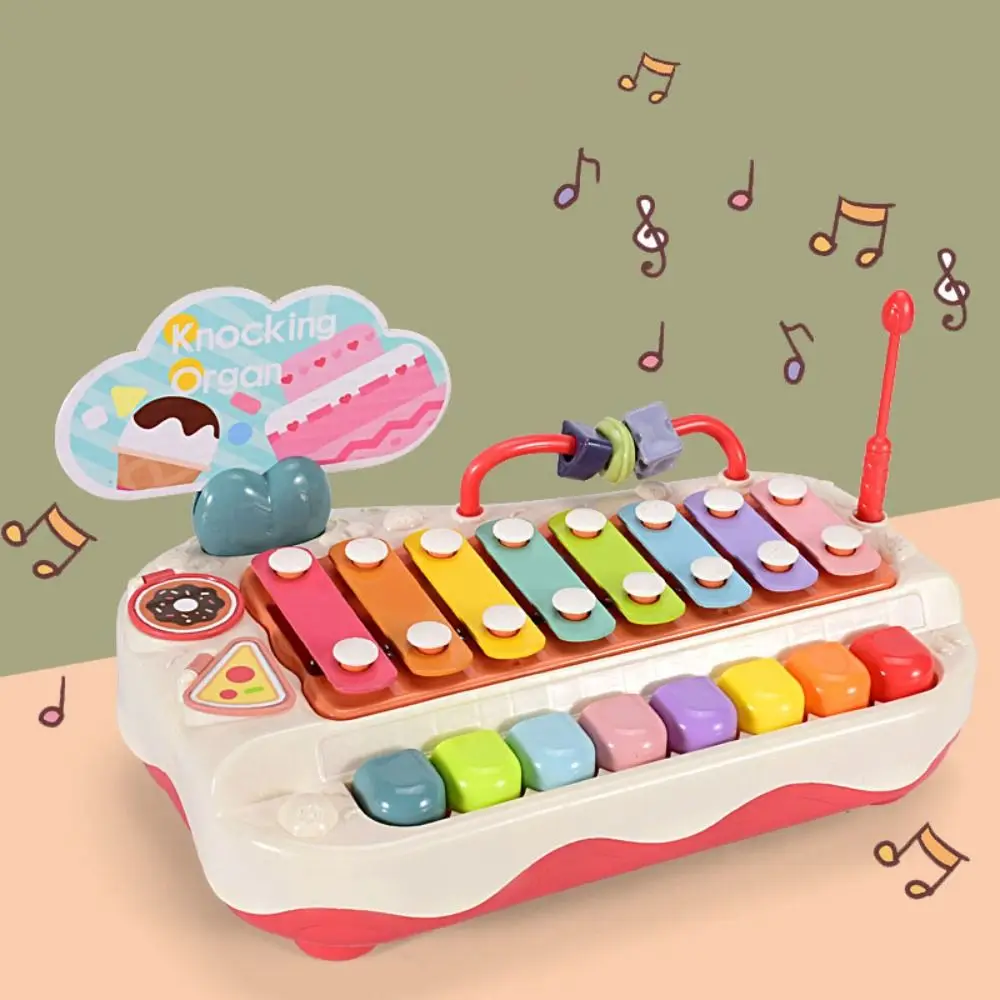 Kunststoff 8-note Knock Klavier Spielzeug Puzzle Hand Knock Baby Musik Teig Stick Percussion Instrument Frühe Bildung