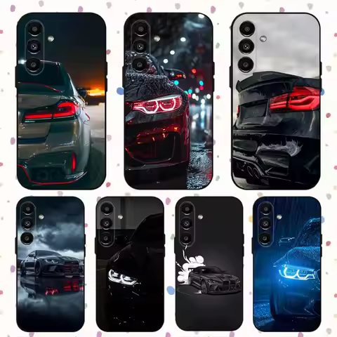 Black White for B-BMW Phone Case For Samsung S24,S21,S22,S23,S30,Ultra,S20,Plus,Fe,Lite,Note,10,9,5G Black Soft Cover