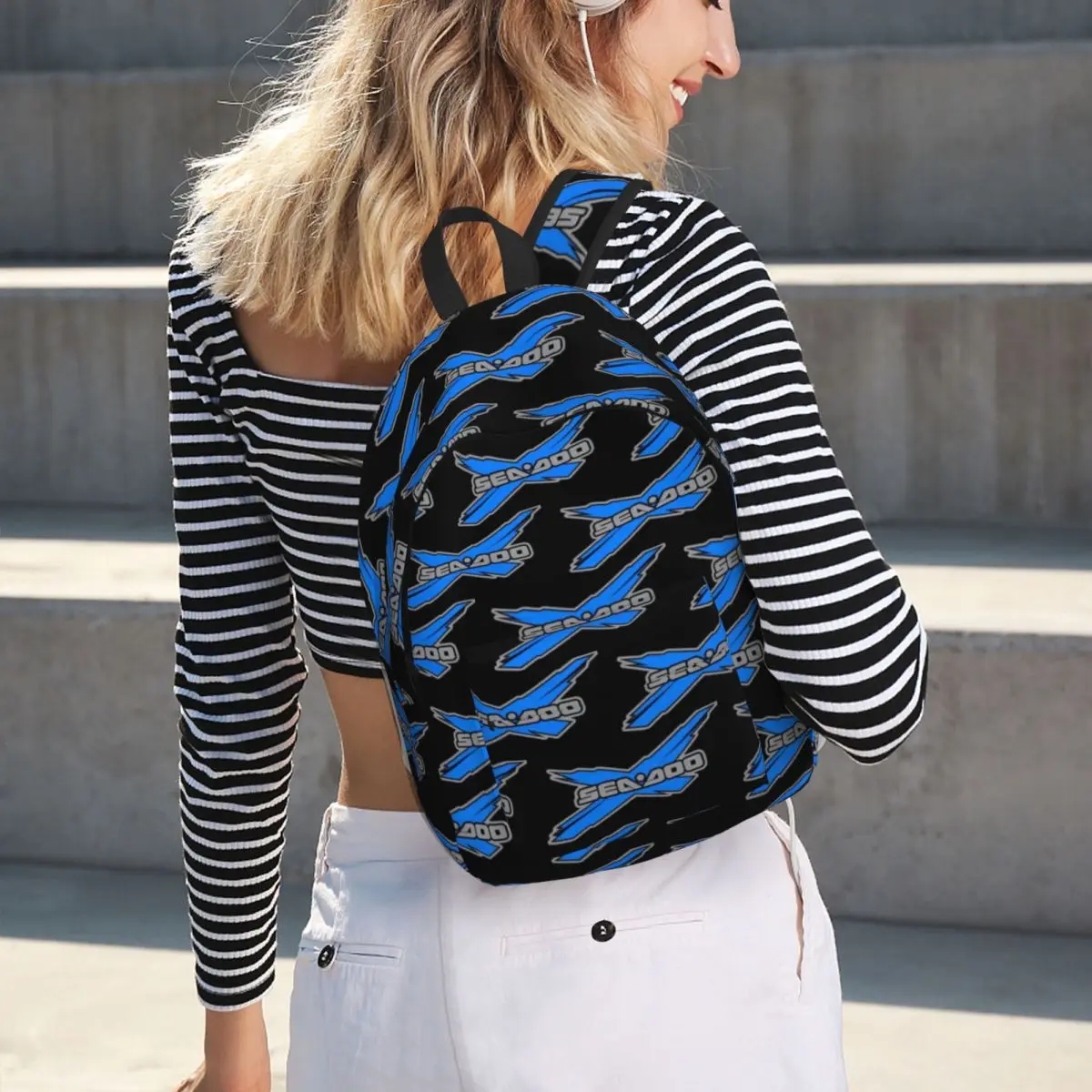 

Jetski Student Backpack School Bag Hiking Travel Daypack for Men Women Fashion Bookbag Shoulder Bags