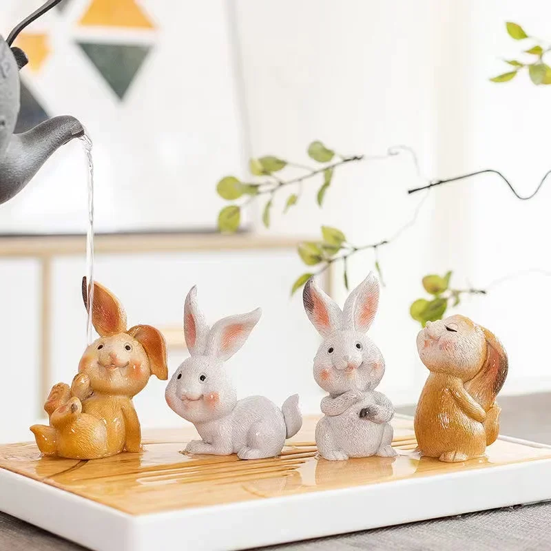 

Cute Bunny Color Changing Tea Pet Ornaments Tea Table Tea Table Decoration Tea Play Small Ornaments Tea Ceremony Accessories