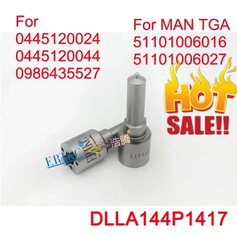 6PCS MAN TGA Nozzle DLLA144P1417 0 433 171 878 Fuel Injector Sprayer DLLA 144P 1417 Repair Parts for 0445120044 0 445 120 024