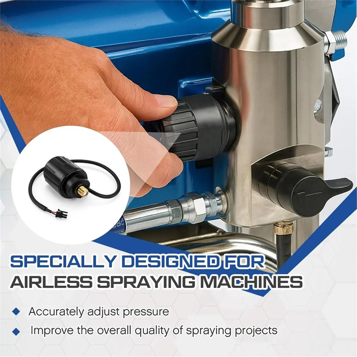 2Pcs 249005 Sprayer Pressure Regulator Value Pressure Control Regulating Valve for Airless Sprayer 190 / 210 ES