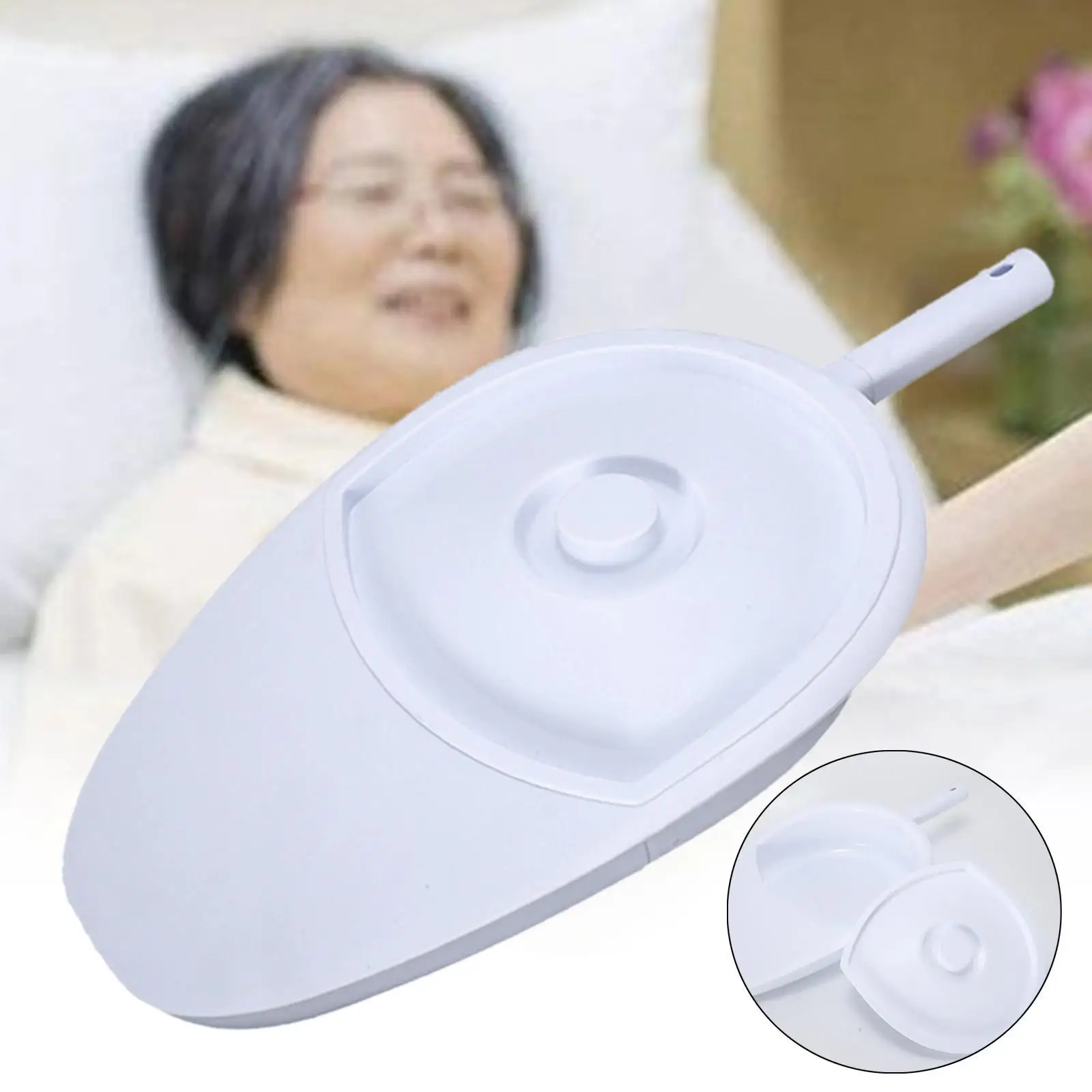 Elderly Bed Pan with Handle Multipurpose for Men Women Home Use Bed Bound