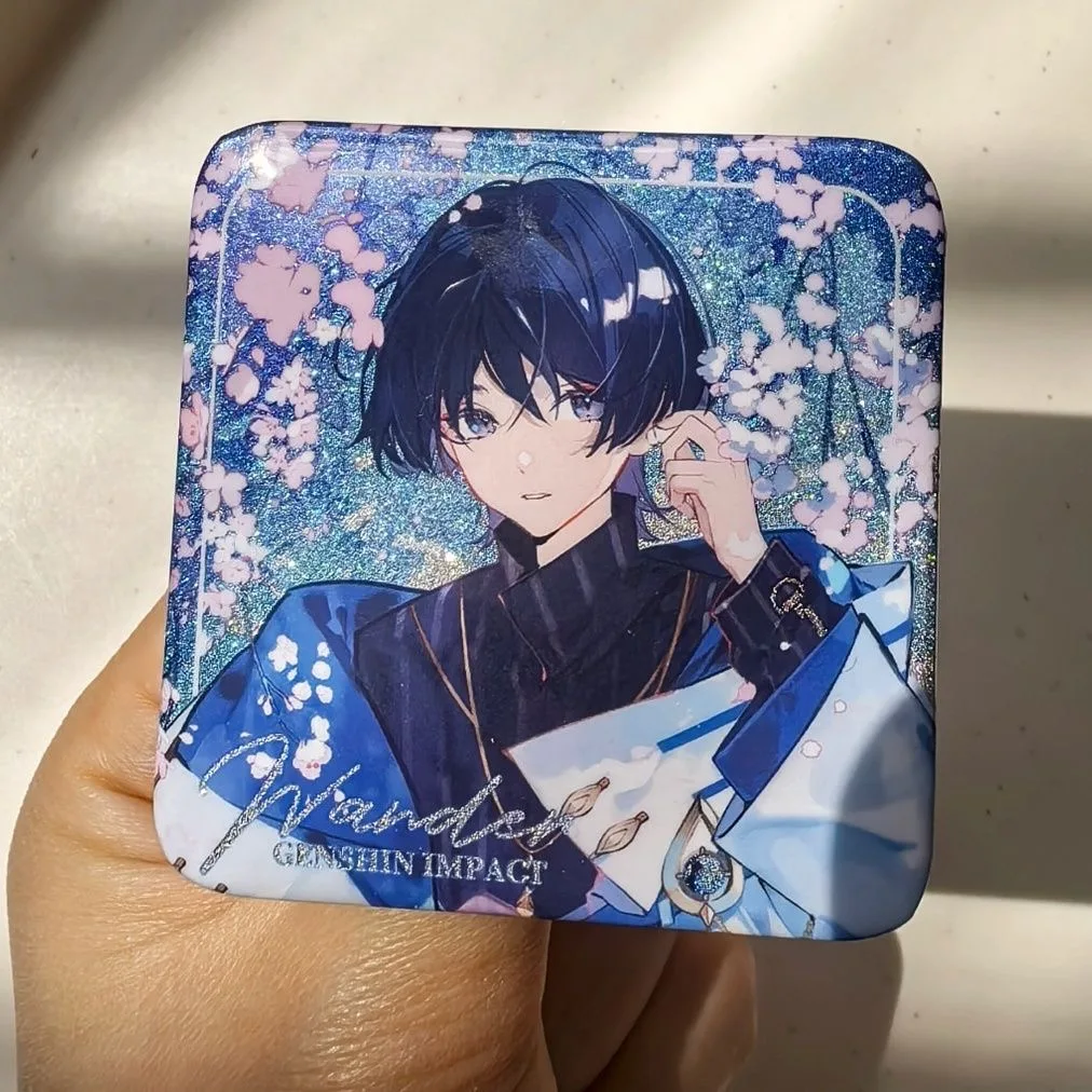 

Genshin Impact Wanderers and Scatterers Квадратные значки для косплея, брошь в виде листа, рюкзак и подвесное зерно