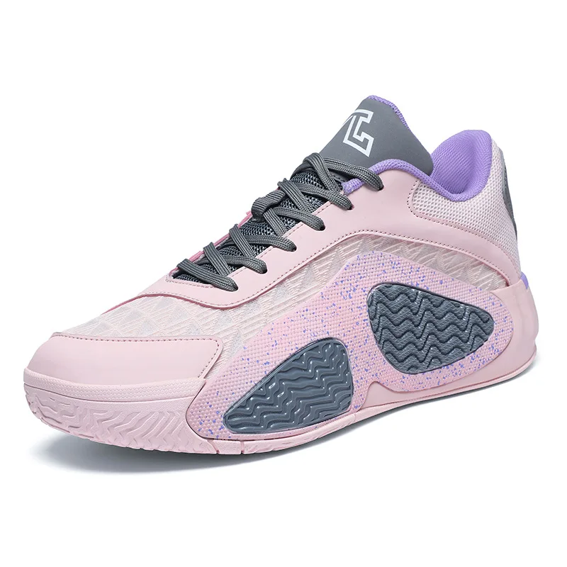

Lynjacye 2025 розовые новые женские и мужские баскетбольные кроссовки, износостойкие спортивные кроссовки с амортизацией, профессиональные кроссовки с низким вырезом JT