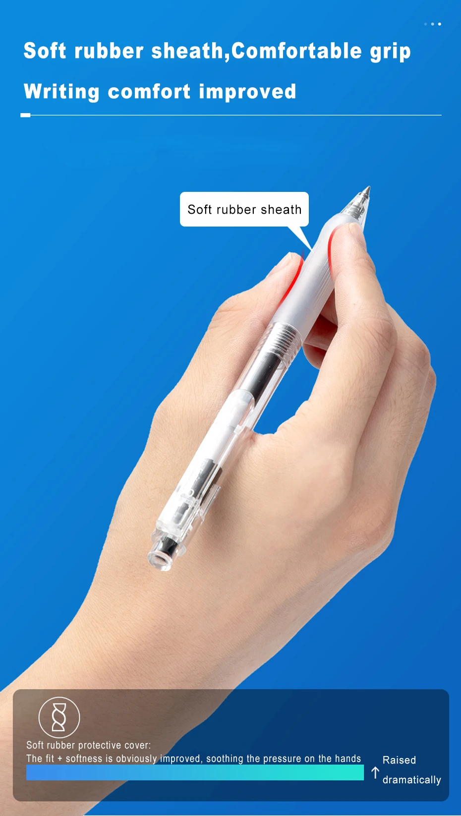 Deli Gel Pen 0,5mm Presse einziehbare Kugelschreiber einfachen Stil gelten für Schul büro Schreibwaren Zubehör – Detail 7