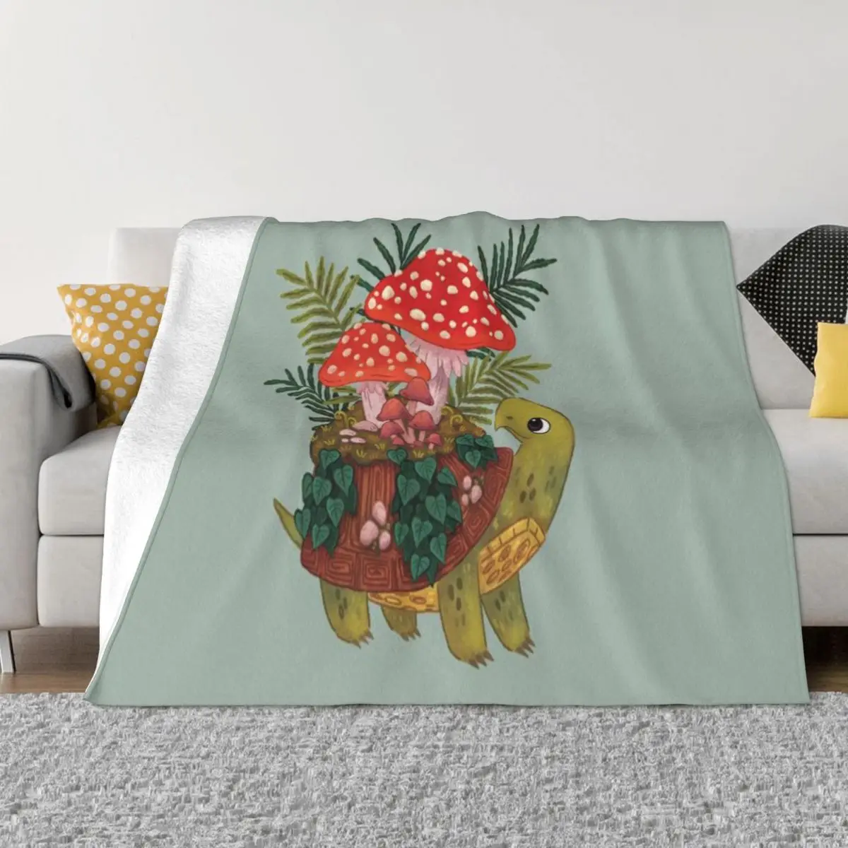 Грибная рядиная черепаха, ультрамягкое одеяло из микрофлиса