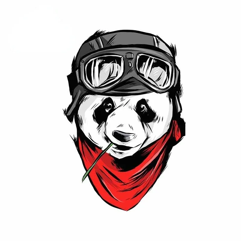 

Personality Cartoon Panda Racer Popular Car Stickers PVC Fashion Auto Motorcycle Sunscreen Waterproof Creativity Decals