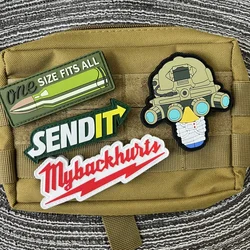 SENDIT 3D PVC Patches for Clothes Tactical Stickers Morale Badges Skull Night Vision Hook&loop Patch Backpack Appliques