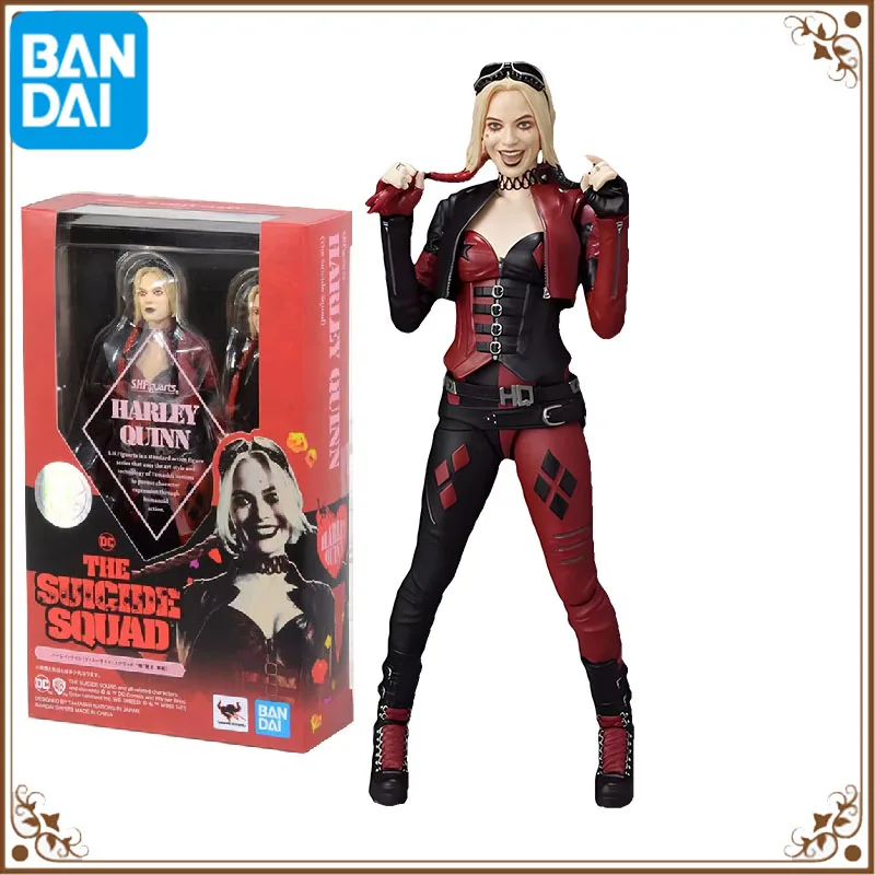 Bandai SHF Original Harley Quinn The Suicide Squad  Figures Toys Boys /Girls /Kids /Christmas Gift Collectible Model Ornaments