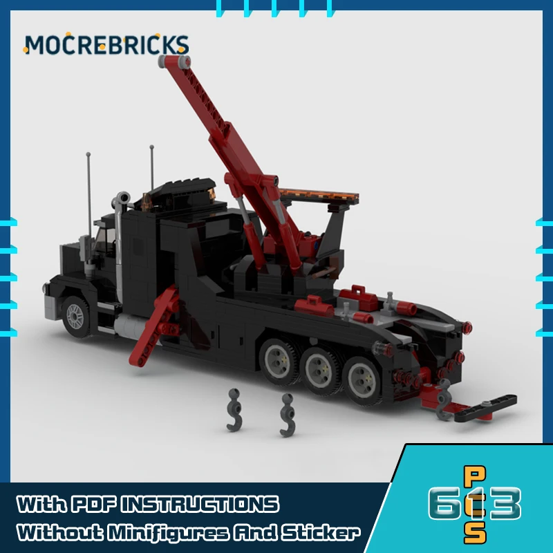 MOC-177133 Rotator Tow Truck Building Blocks Set City Series High-tech Vehicles Model Toy Bricks Children's Education Gift