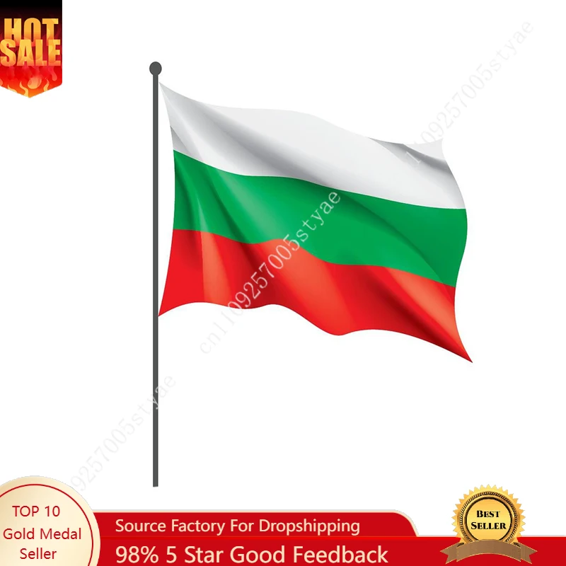 

Bulgaria Flag Polyester Europe EU White Green Red Bg Bgr Bulgaria Flag