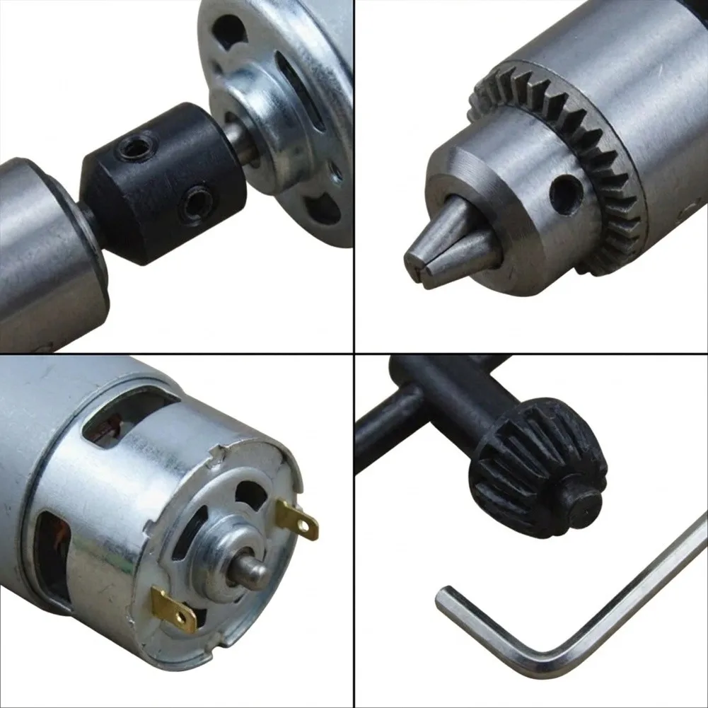 For Wood Drilling Adjustable Chuck Kit 775 DC Motor For Desktop DIY Production Multi-function Electric Grinding Tool