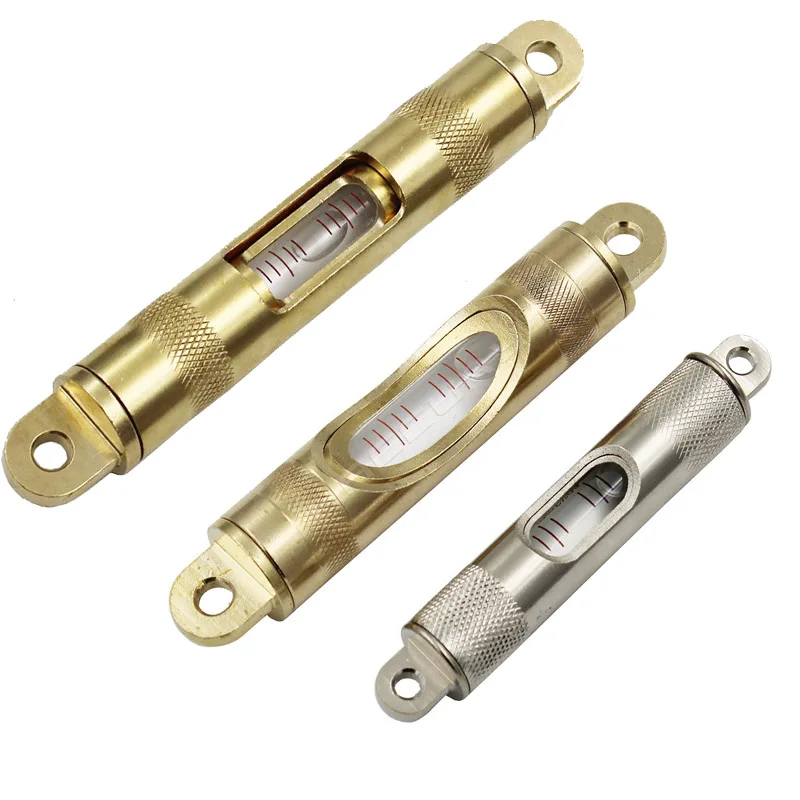 Haccury ทองแดง Spirit ระดับ Bubble Ampules Inclinometer พร้อมหูหมุนได้สําหรับยานพาหนะพิเศษรถบรรทุก 1PCS