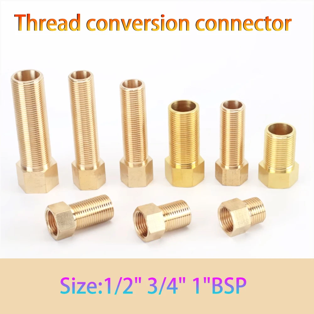 

1/3/5/10Pcs 1/2" 3/4" 1"BSP Male to Female Thread Brass Pipe Gas Hot Water Heating Accessories Extension Wire Thickening