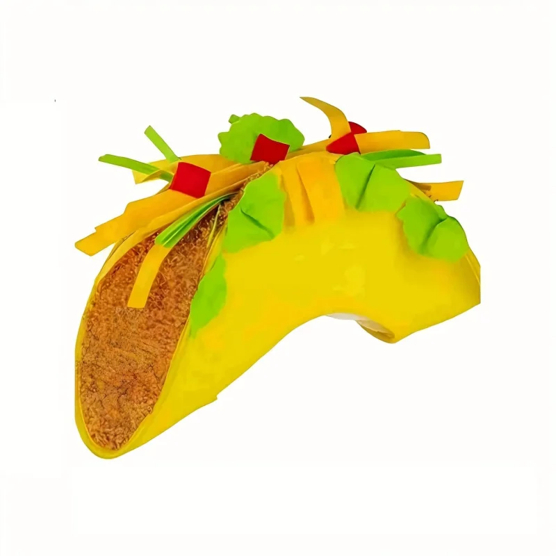 1 szt. Nowatorski Śmieszny Kapelusz Jedzenia dla Dorosłych na Festiwal, Strój na Imprezę Tematyczną z Jedzeniem, Akcesorium Kostiumowe Tigerdoe Taco Kapelusze Sombrero Opaska na Głowę