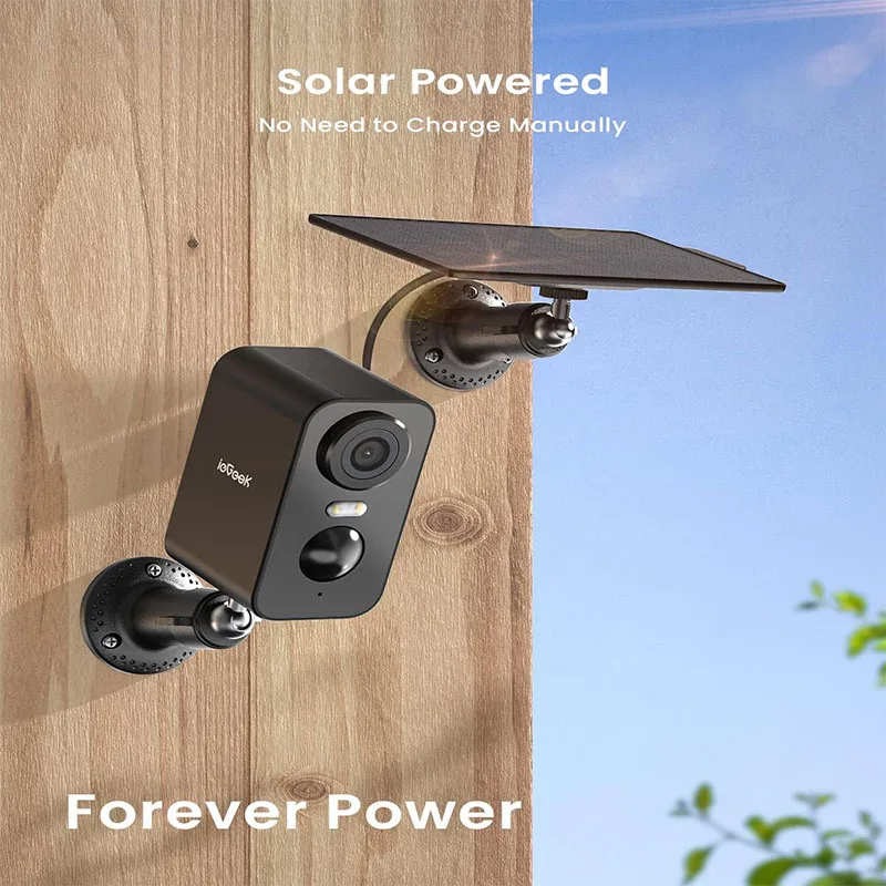 ieGeek 2K 3MP WiFiSolar Security Camera Outdoor Wireless with Color Night Vision,   Camera Home Security Camera,Motion Detection