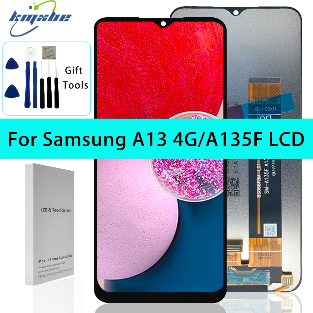 

6.6" High quality LCD For Samsung Galaxy A13 4G A135F Display Touch Screen Digitizer Assembly With Frame For A13 LTE LCD