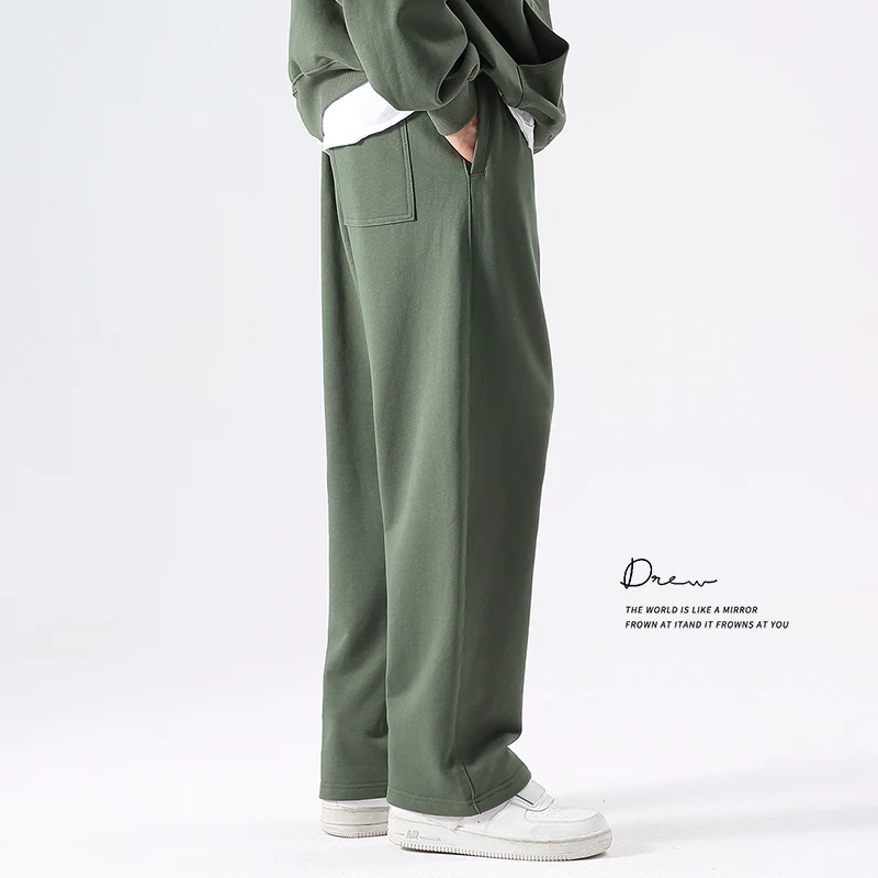 

Men's Spor Fce Lined Straight Leg Cotton Sweatpants Comfortable Casual Trousers for Autumn Winter Spring Season