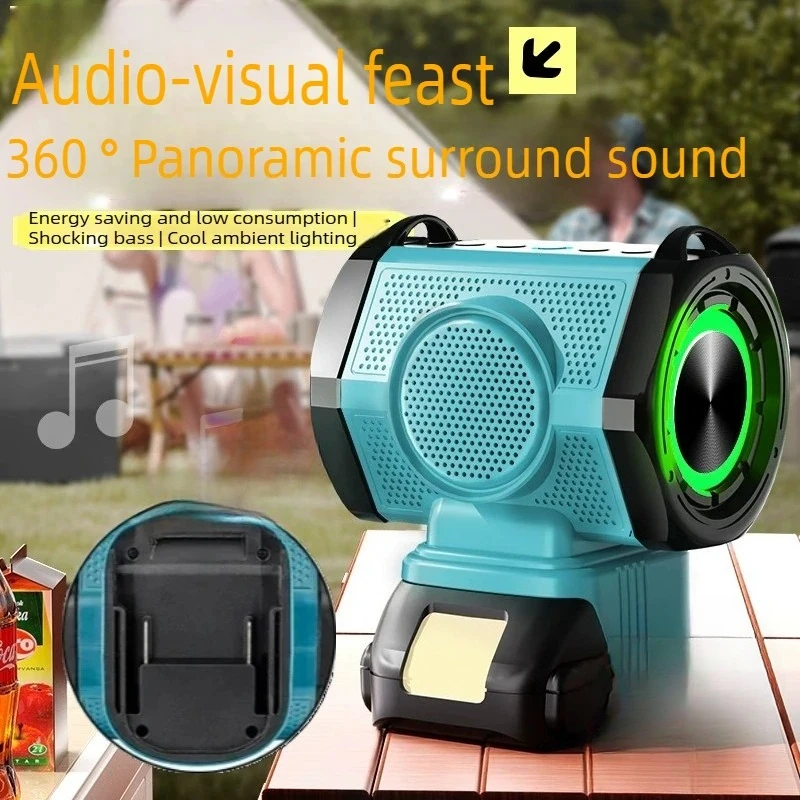 

Portable Bluetooth Speaker suitable For Makita/Black & Decker/DeWalt/Milwaukee 18V Lithium Battery Player Loudspeaker Amplifier