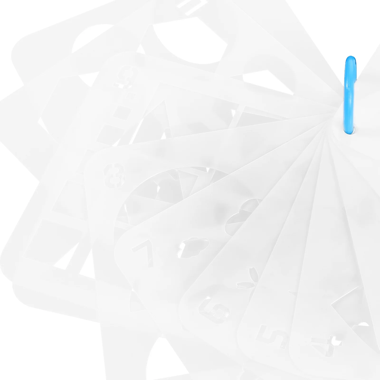 12 قطعة الأشكال الهندسية الإبداعية مجموعة الاستنسل قوالب الرسم للأطفال مشاريع فنية أدوات الرسم لتقوم بها بنفسك لوازم الحرفية قابلة لإعادة الاستخدام #2