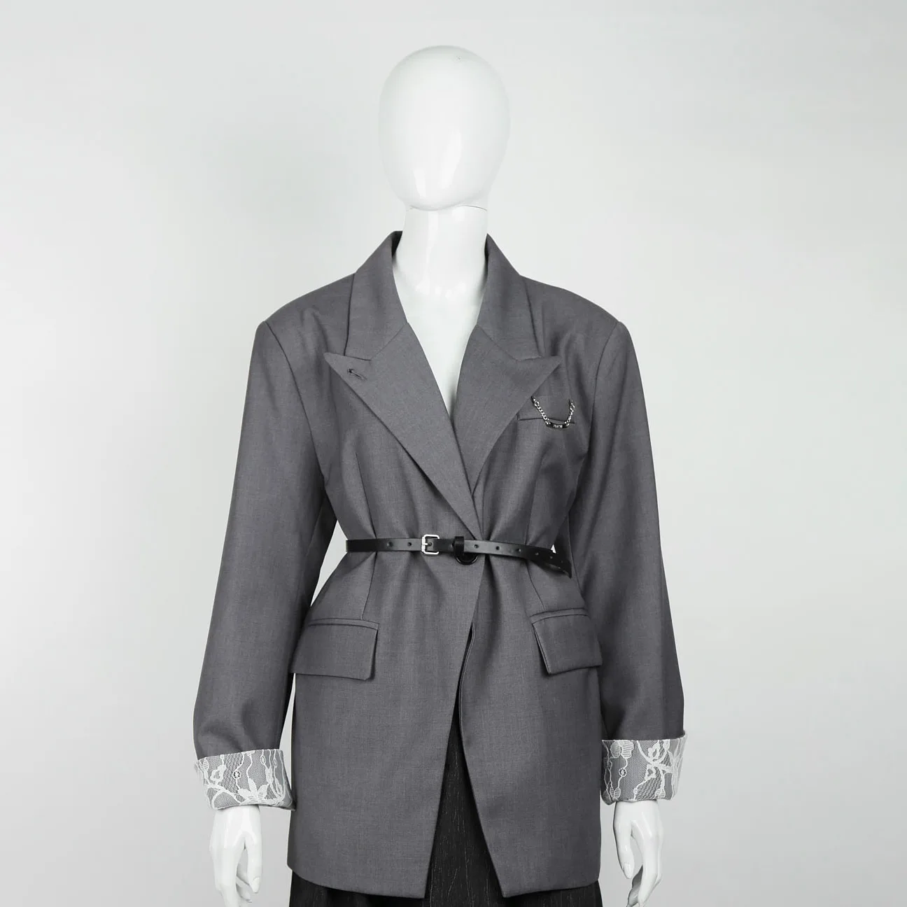 

2025 Women’s Tailored Polyester Blazer - Office to Street Commuter Coat, Lightweight Autumn Winter Travel-Ready Solid Jacket