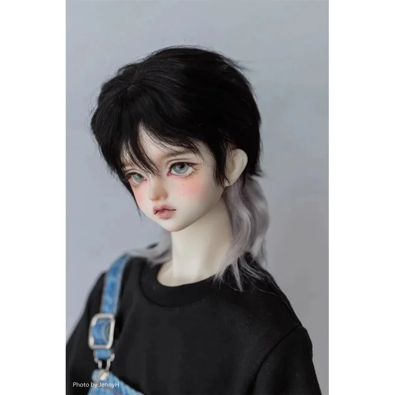 BJD/SD شعر مستعار لدمية اللعب 1/3 1/4 بنات بنين لينة الموهير الحرير رمادي الذئب الذيل وسيم متعدد الألوان مجعد الشعر الهدايا إكسسوارات دمي