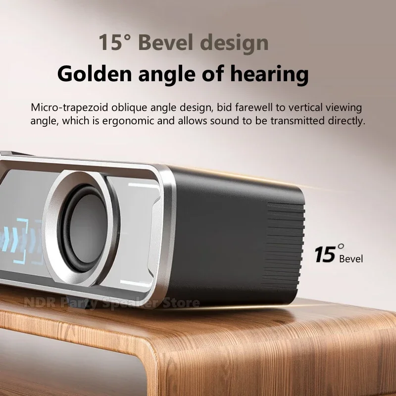 سمّاعات بلوتوث الكمبيوتر الصوت المحمولة المنزل سطح المكتب مضخم الصوت الوسائط المتعددة دفتر BT801 صدمة جودة الصوت مرآة الضوء الديناميكي