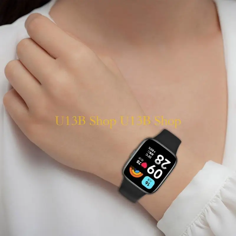 U13B Redmi Watch3 Lite Active Women 남자 소녀 소프트 실리콘 팔찌 교체 스트랩