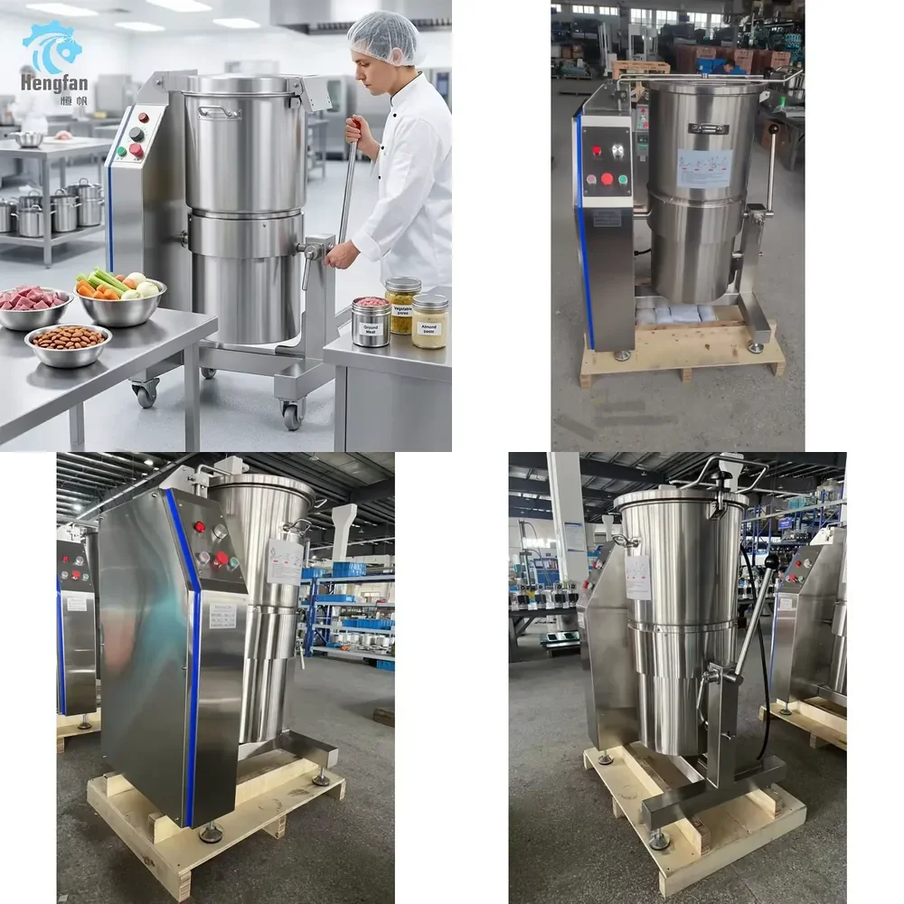 Commercial 60L 380V 11KW Stainless Steel Food Processor Vertical Cutter Mixer Vegetable Cutting Machine Vacuum Bowl Cutter