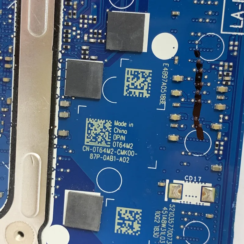 

For DELL 7290 7390 Laptop Motherboard CN-0T64M2 0T64M2 T64M2 Mainboard DAZ20 LA-F312P With SR340 I5-7300U CPU 100% Working Well