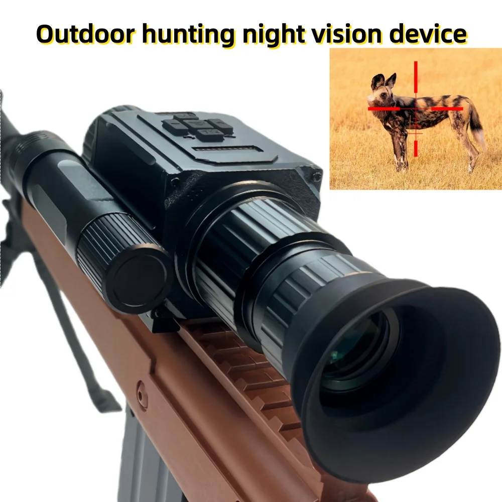

Infrared ultra-clear night vision rifle sight, 5x magnifying telescope, visible up to 400 meters, crosshair, shooting/scouting