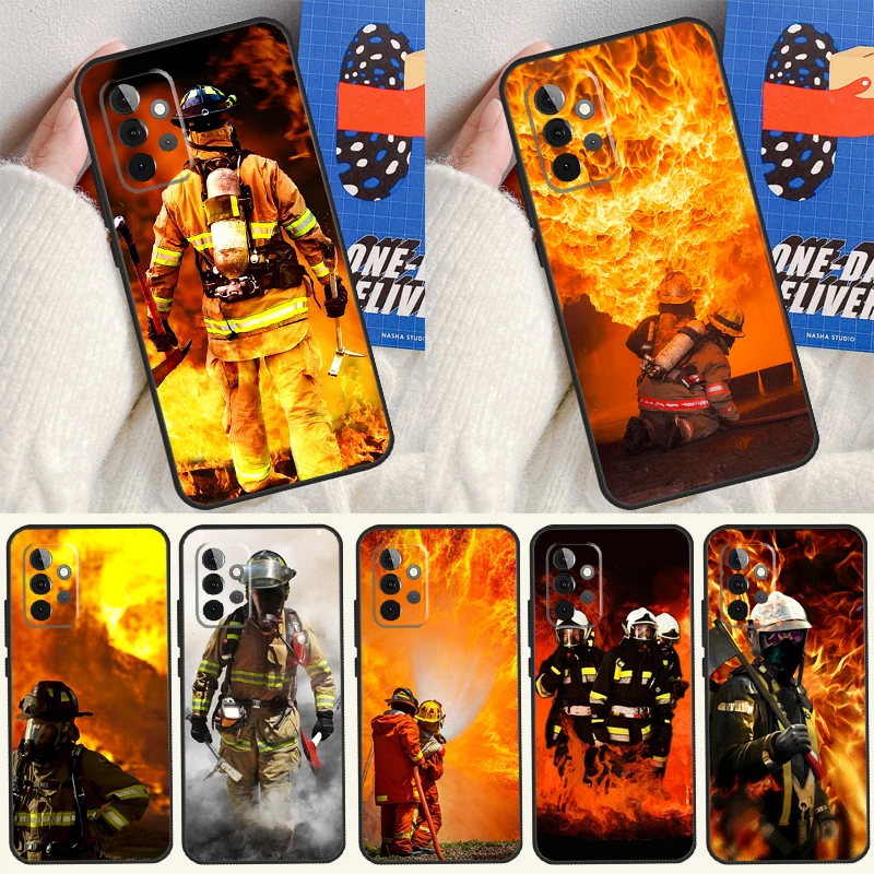 مكافحة الحرائق بطل لسامسونج غالاكسي A53 A33 A13 A54 A34 A14 A55 A35 A15 A05 A06 A16 A22 A32 A52 جراب هاتف #1