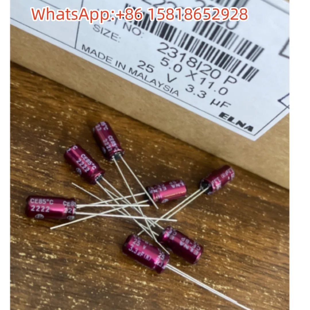 

10 pieces 3.3UF 25V Japan ELNA purple-red robe capacitor 25V 3.3UF 5*11 RBD BP non-polar