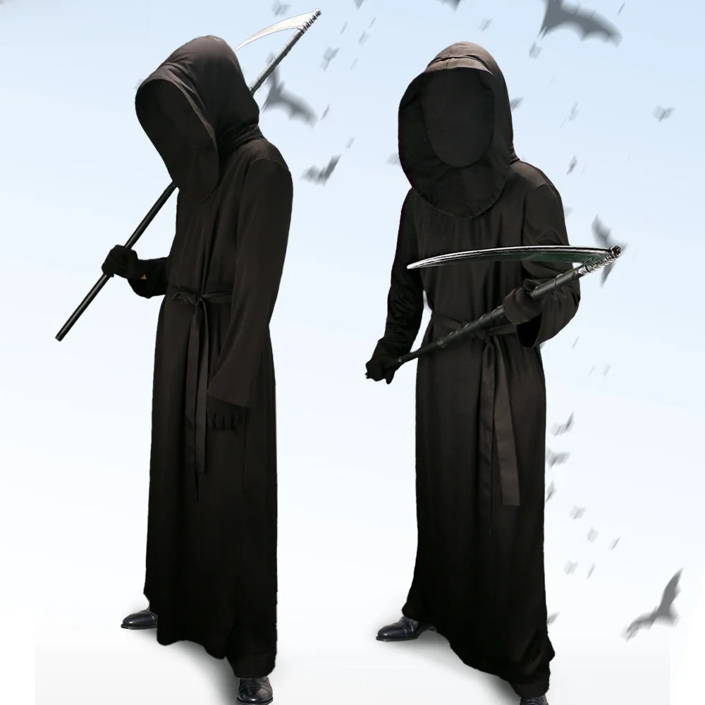 

loween Cosplay Costume Devil Bla Demon Scythe Monster Stage Performance Clothing Role-plang Outfit Ghost Festival